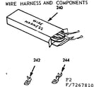 Kenmore 1037267810 wire harness and components diagram