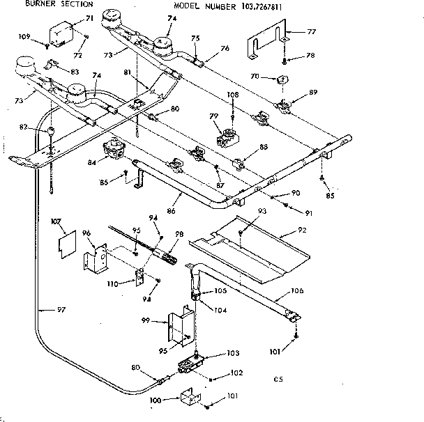 Burner section