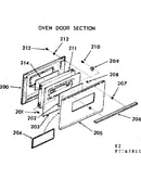 Oven door section