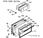 Kenmore 1037277441 oven door section diagram