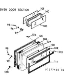 Oven door section