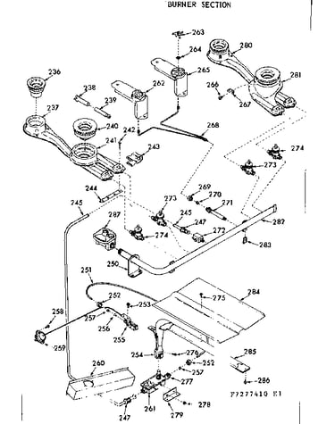 Burner section