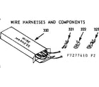 Kenmore 1037277441 wire harnesses and components diagram