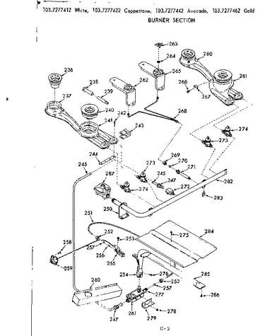 Burner section