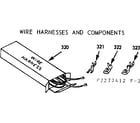 Kenmore 1037277462 wire harnesses and components diagram