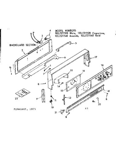 Backguard section