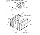 Kenmore 1037277560 lower oven door section diagram