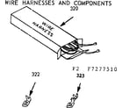 Kenmore 1037277560 wire harness and components diagram