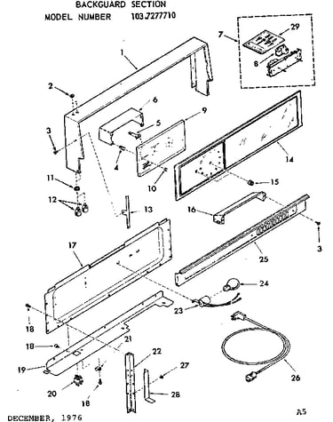 Backguard section