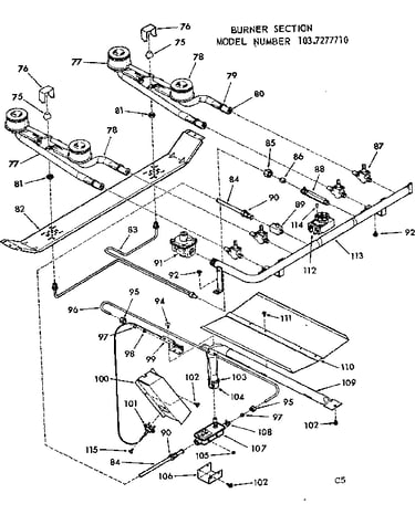 Burner section