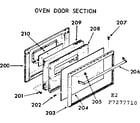 Kenmore 1037277710 oven door section diagram