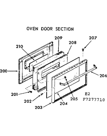 Oven door section