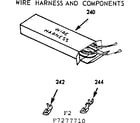 Kenmore 1037277710 wire harness and components diagram