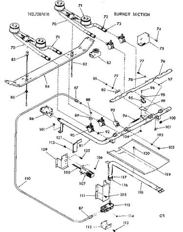 Burner section