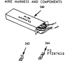 Kenmore 1037287610 wire harness and components diagram