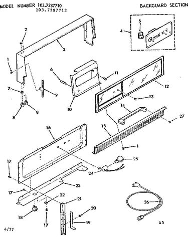 Backguard section