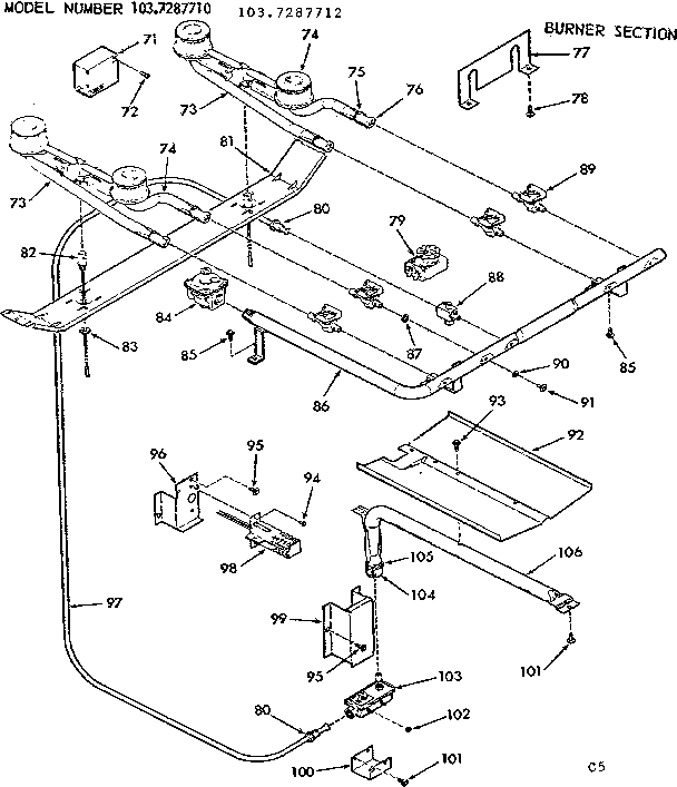 Burner section