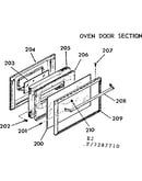 Oven door section