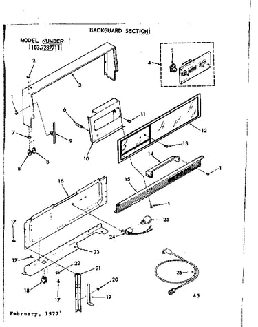 Backguard section