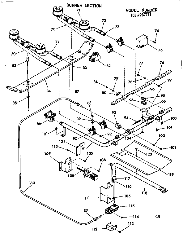 Burner section
