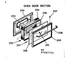 Kenmore 1037287711 oven door section diagram