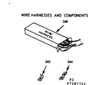 Kenmore 1037287711 wire harness and components diagram