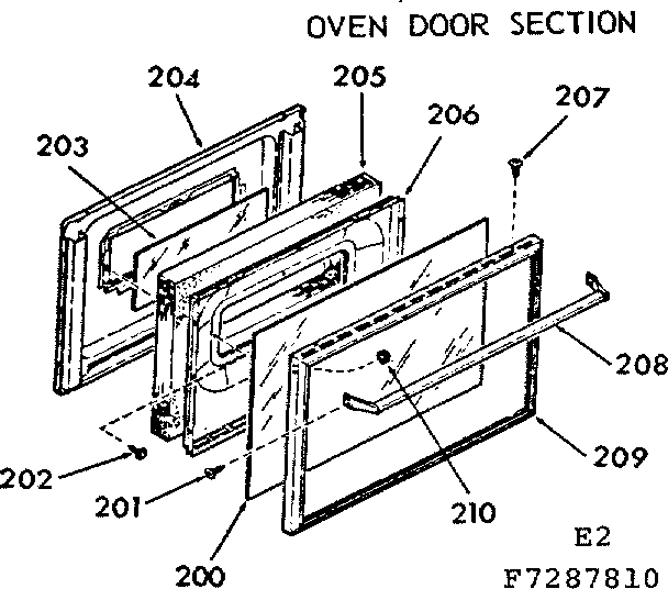 OVEN DOOR SECTION