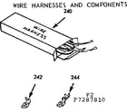 Kenmore 1037287810 wire harness and components diagram