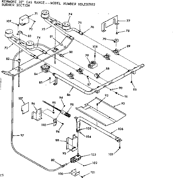 Burner section