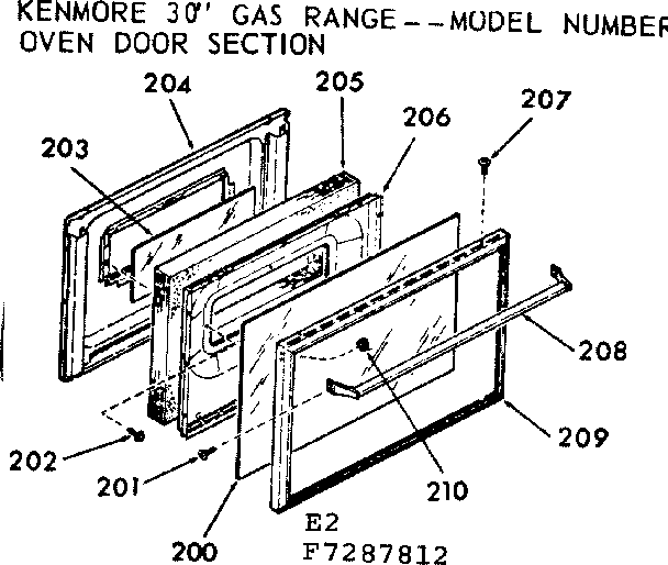 Oven door section