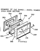 Oven door section