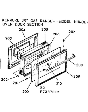 Oven door section