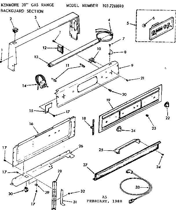 Backguard section