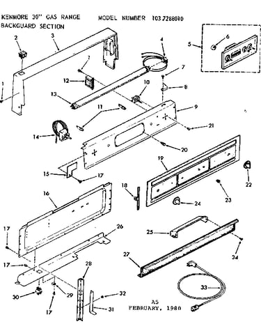 Backguard section