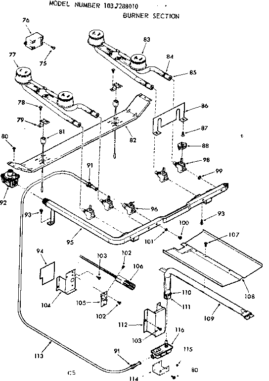 Burner section