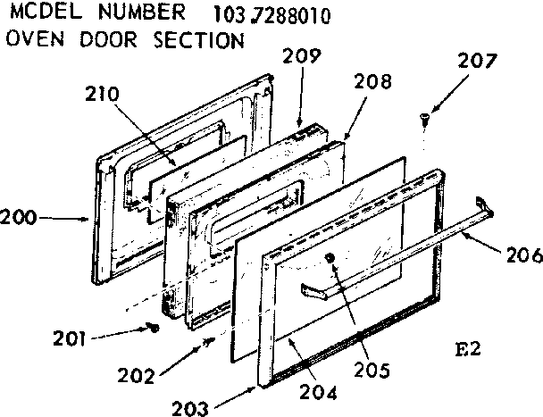 Oven door section