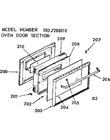Oven door section