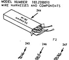 Kenmore 1037288010 wire harnesses and components diagram