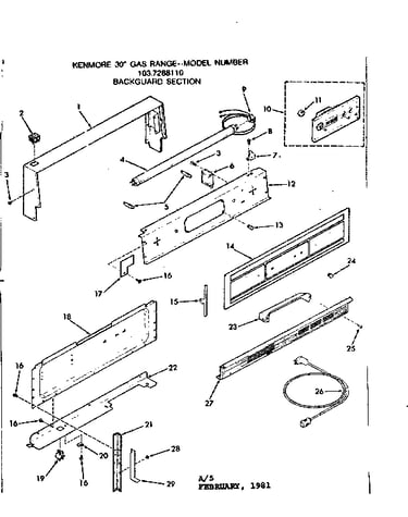 Backguard section