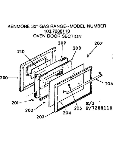 Oven door section