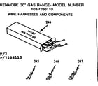 Kenmore 1037288110 wire harnesses and components diagram