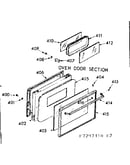 Oven door section