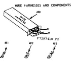 Kenmore 1037297421 wire harnesses and components diagram