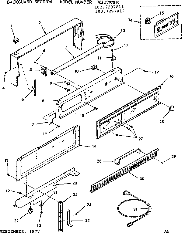 Backguard section
