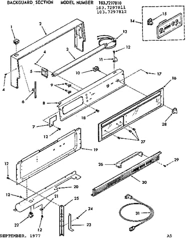 Backguard section