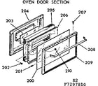 Kenmore 1037297812 oven door section diagram