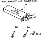 Kenmore 1037297812 wire harness and components diagram