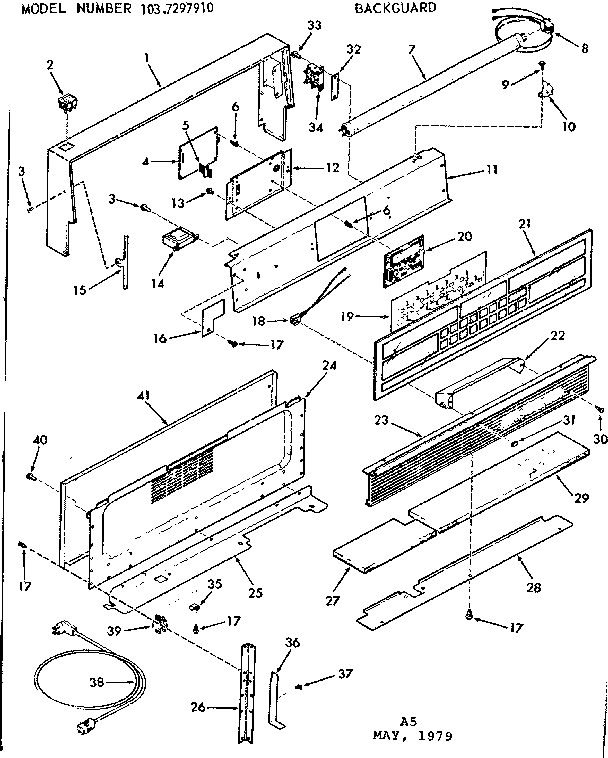Backguard section