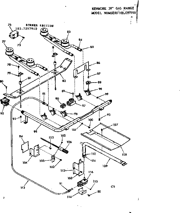 Burner section