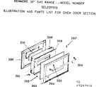 Kenmore 1037297910 oven door section diagram